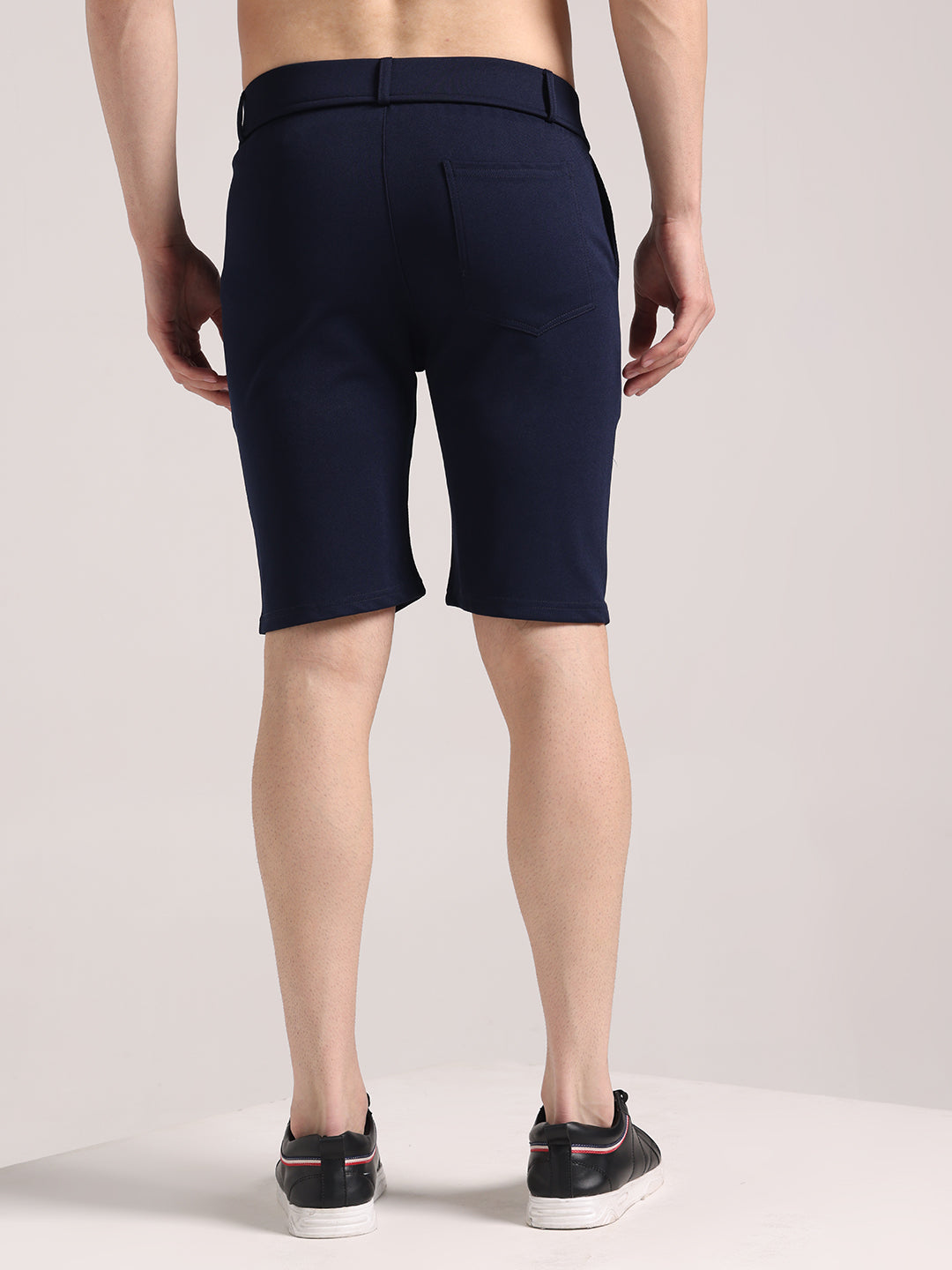Men's Steel Blue Lycra Chinos Shorts