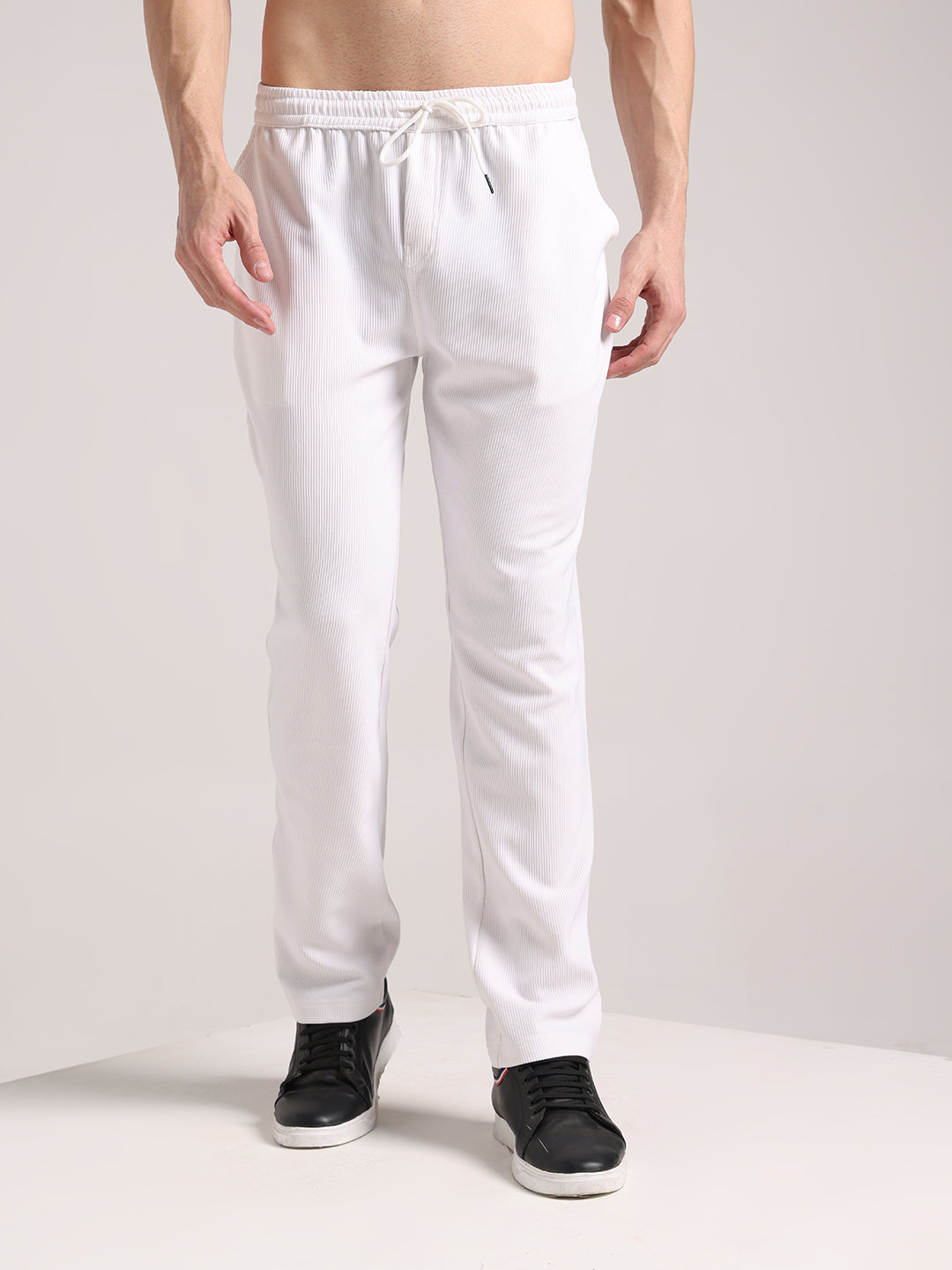Men's Ghost White Corduroy Track Pant