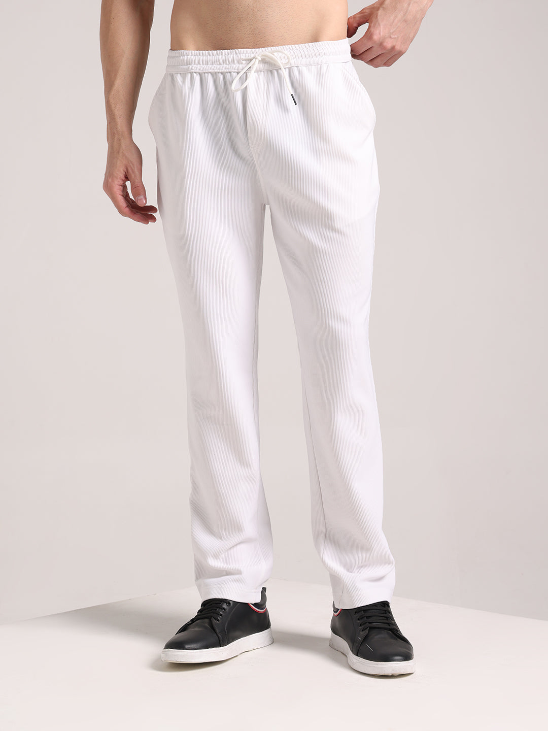 Men's Ghost White Corduroy Track Pant