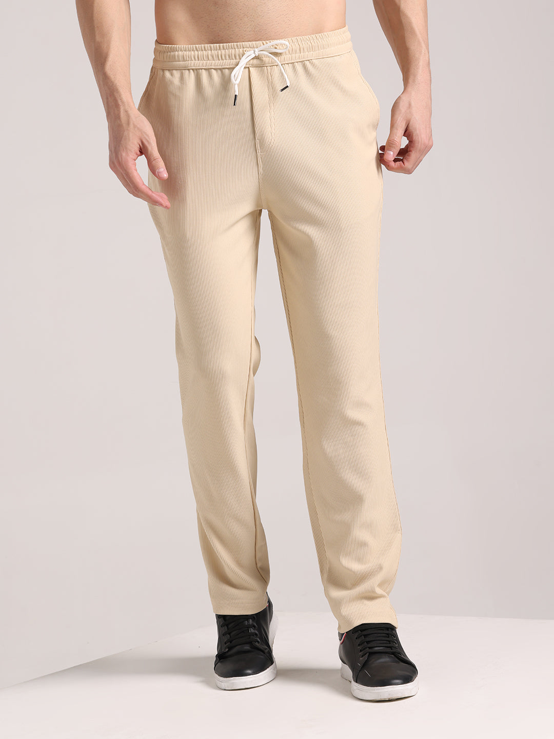 Men's Light Ivory Corduroy Track Pant