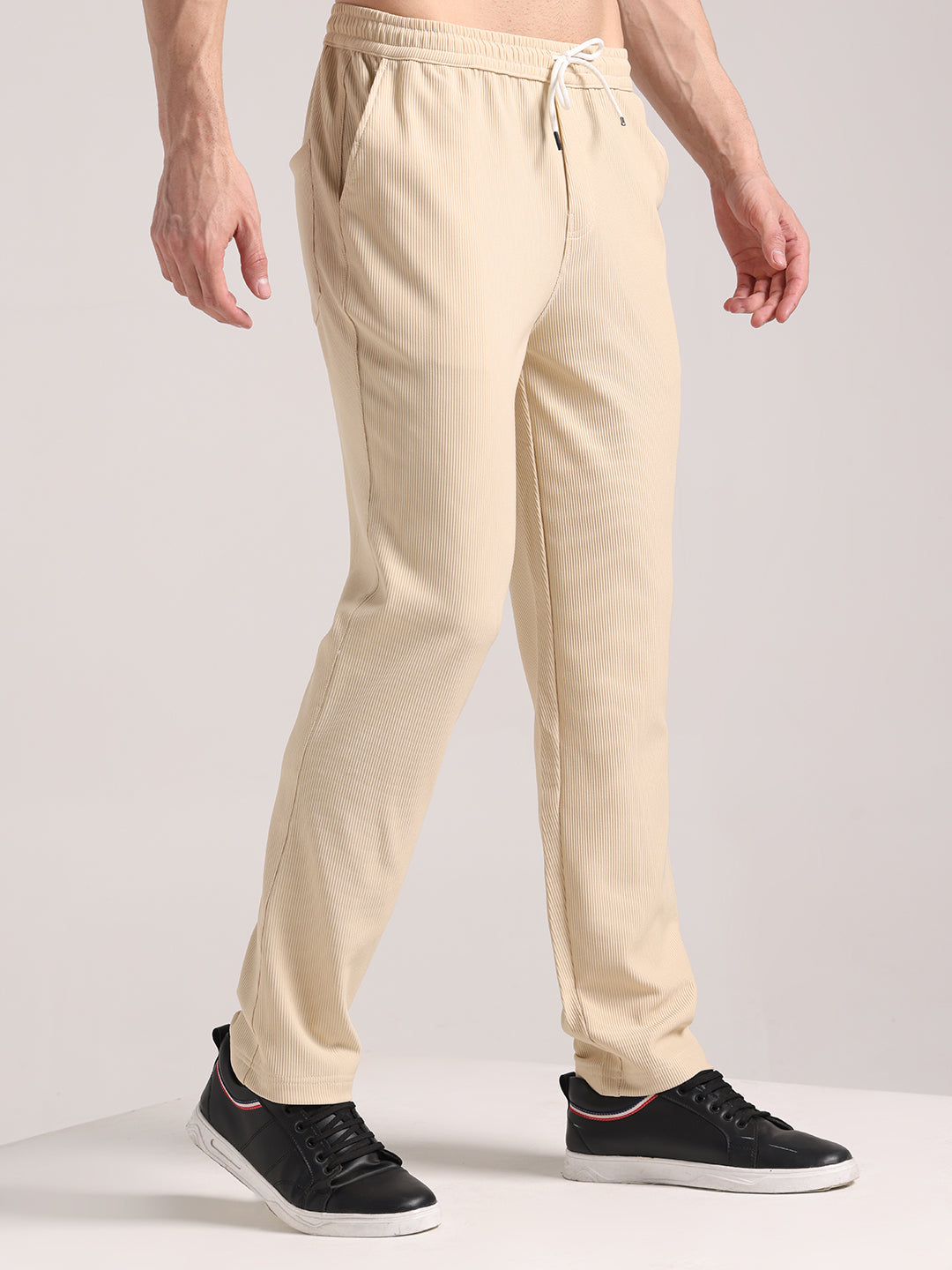 Flipkart Mens Skinny Fit Linen Trousers Black Linen Men's Formal