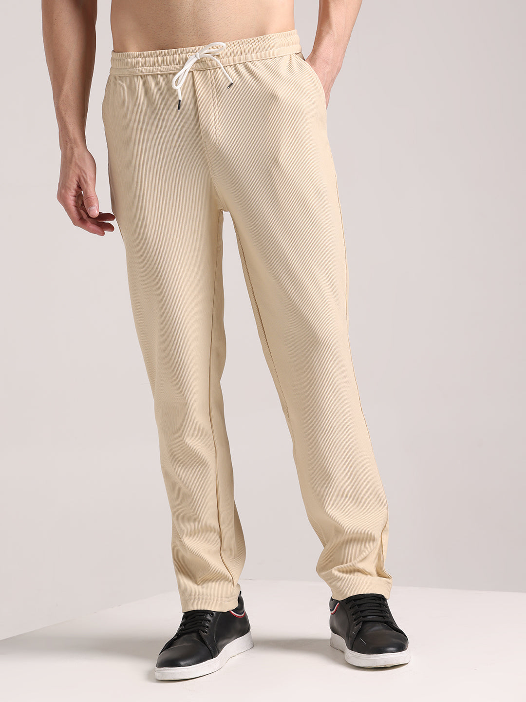 Men's Light Ivory Corduroy Track Pant