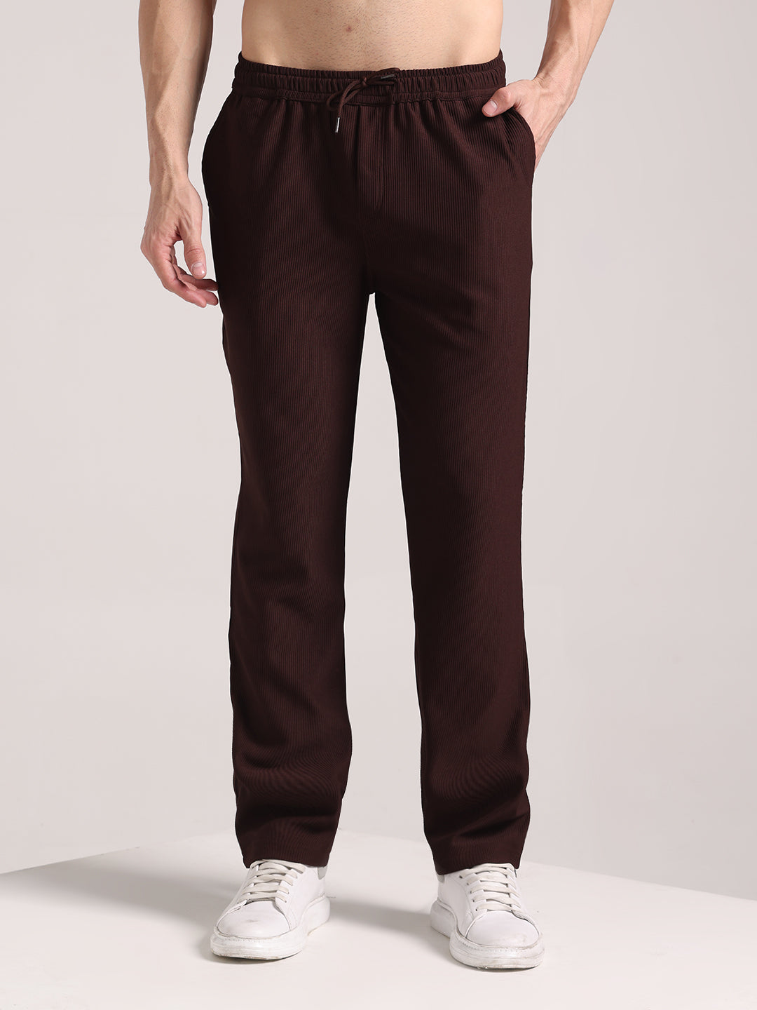 Men's Coffee Corduroy Track Pant