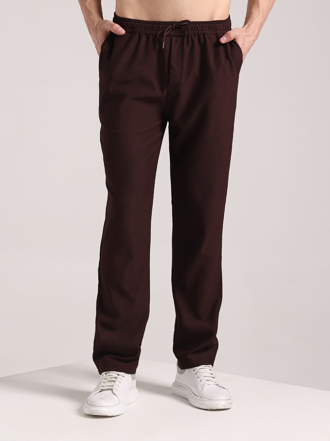Men's Coffee Corduroy Track Pant