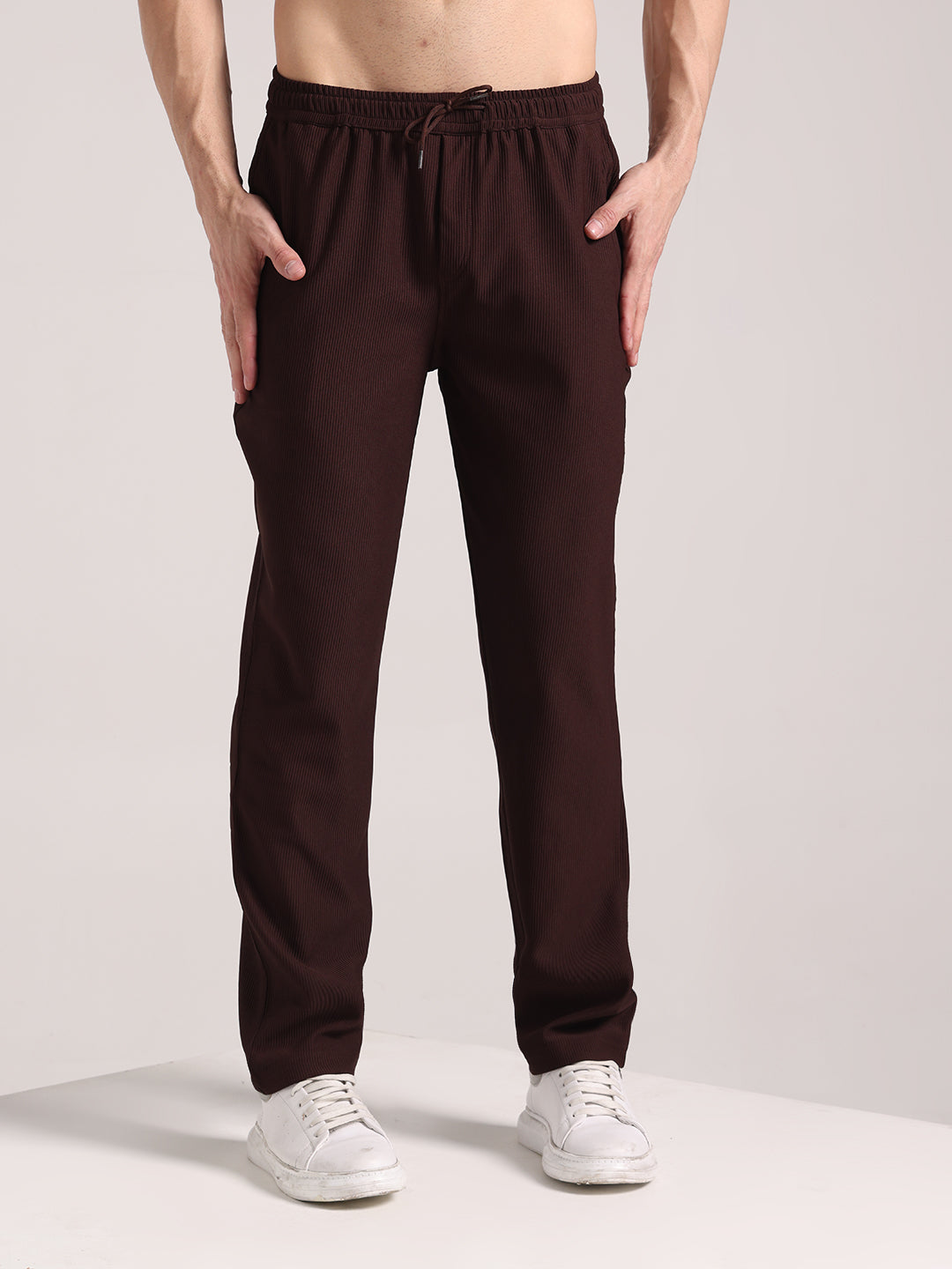 Men's Coffee Corduroy Track Pant