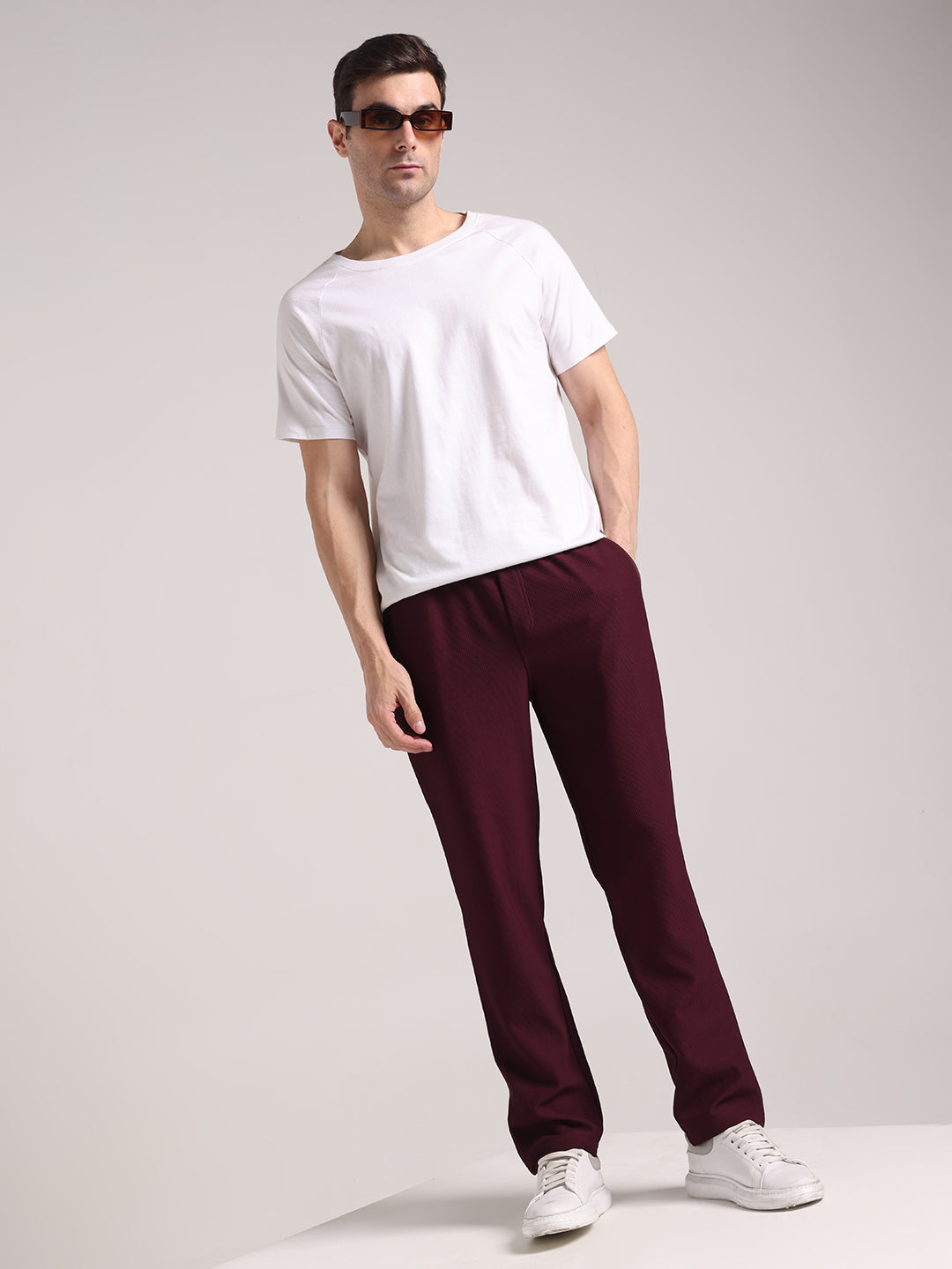 Men's Purple Violet Corduroy Track Pant