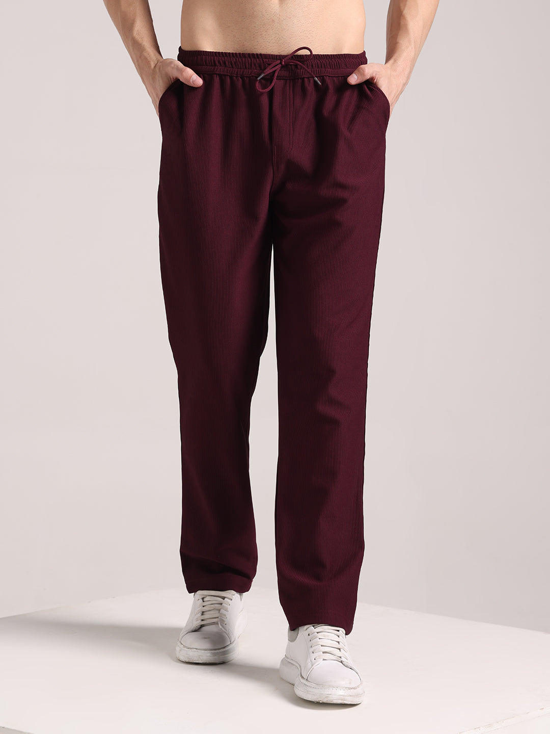 Men's Purple Violet Corduroy Track Pant