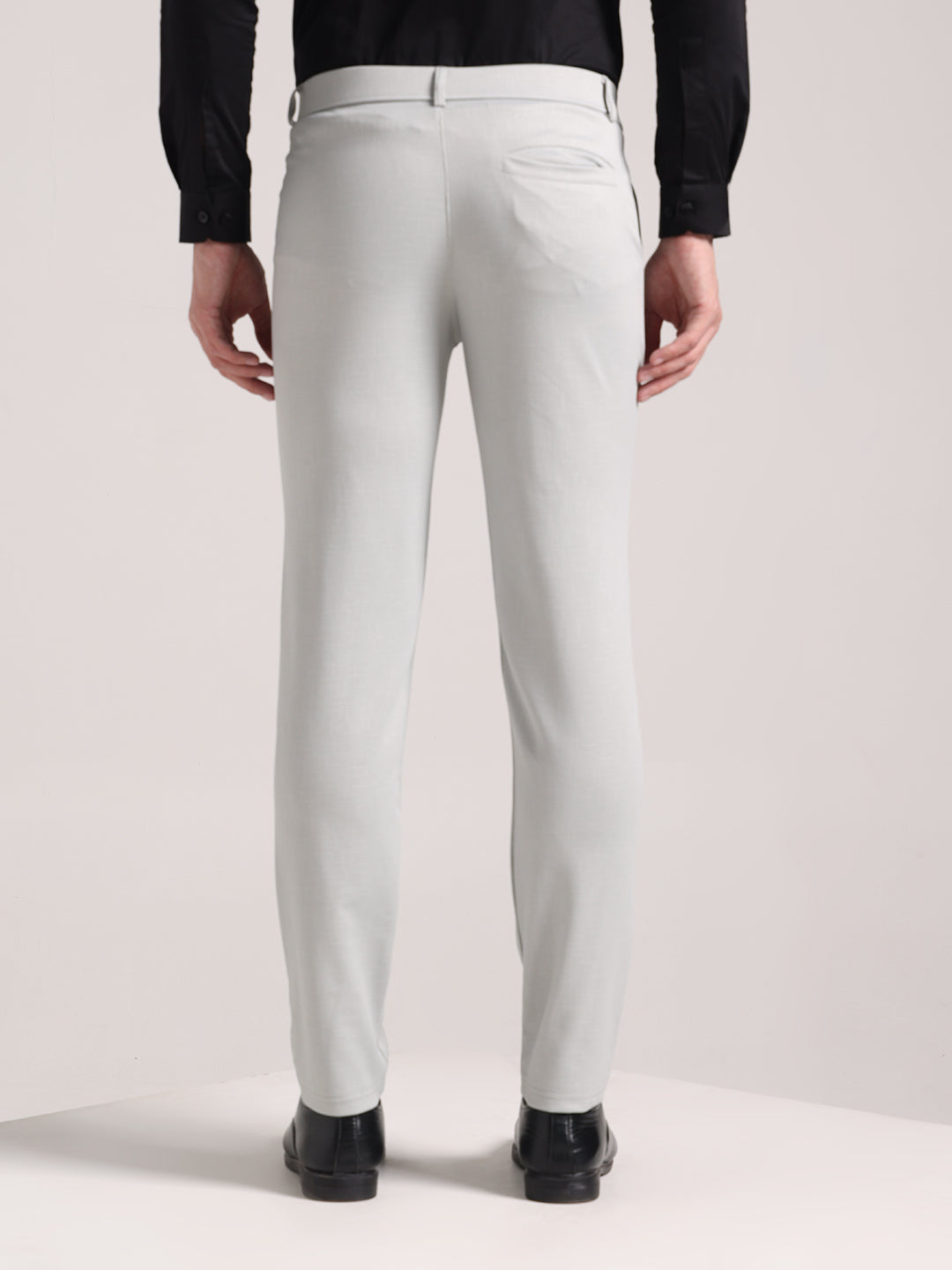 Men's Pale Grey Soft Lycra Trouser
