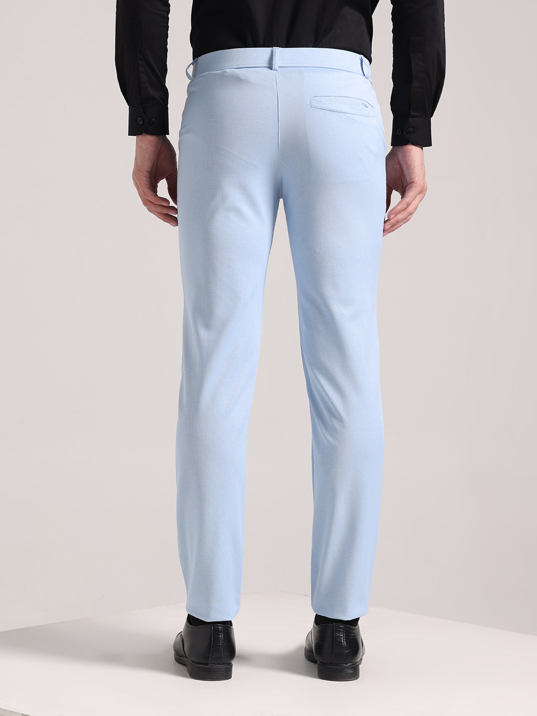 Men's Paceful Blue Soft Lycra Trouser
