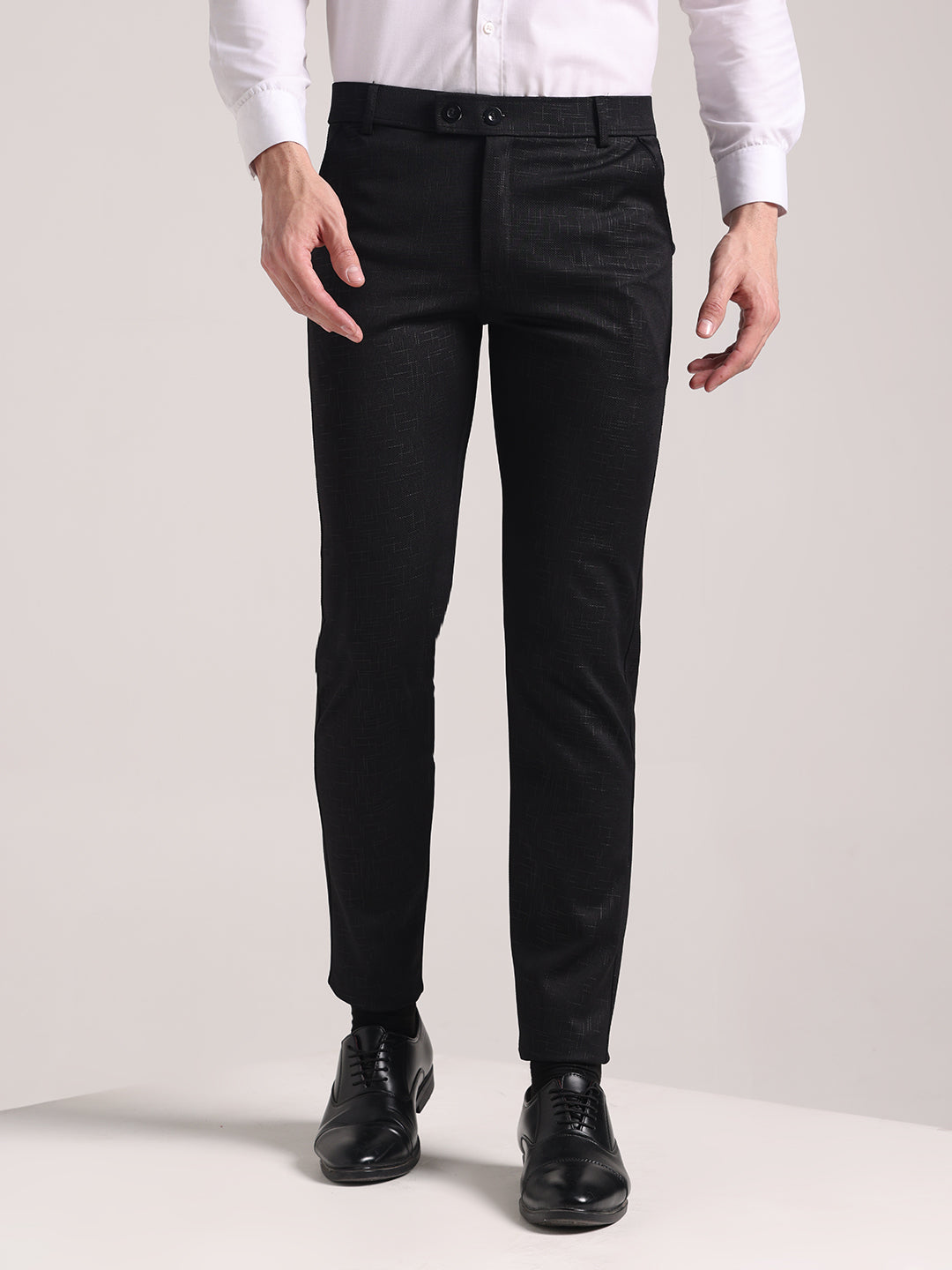 Men's Black Soft Lycra Trouser