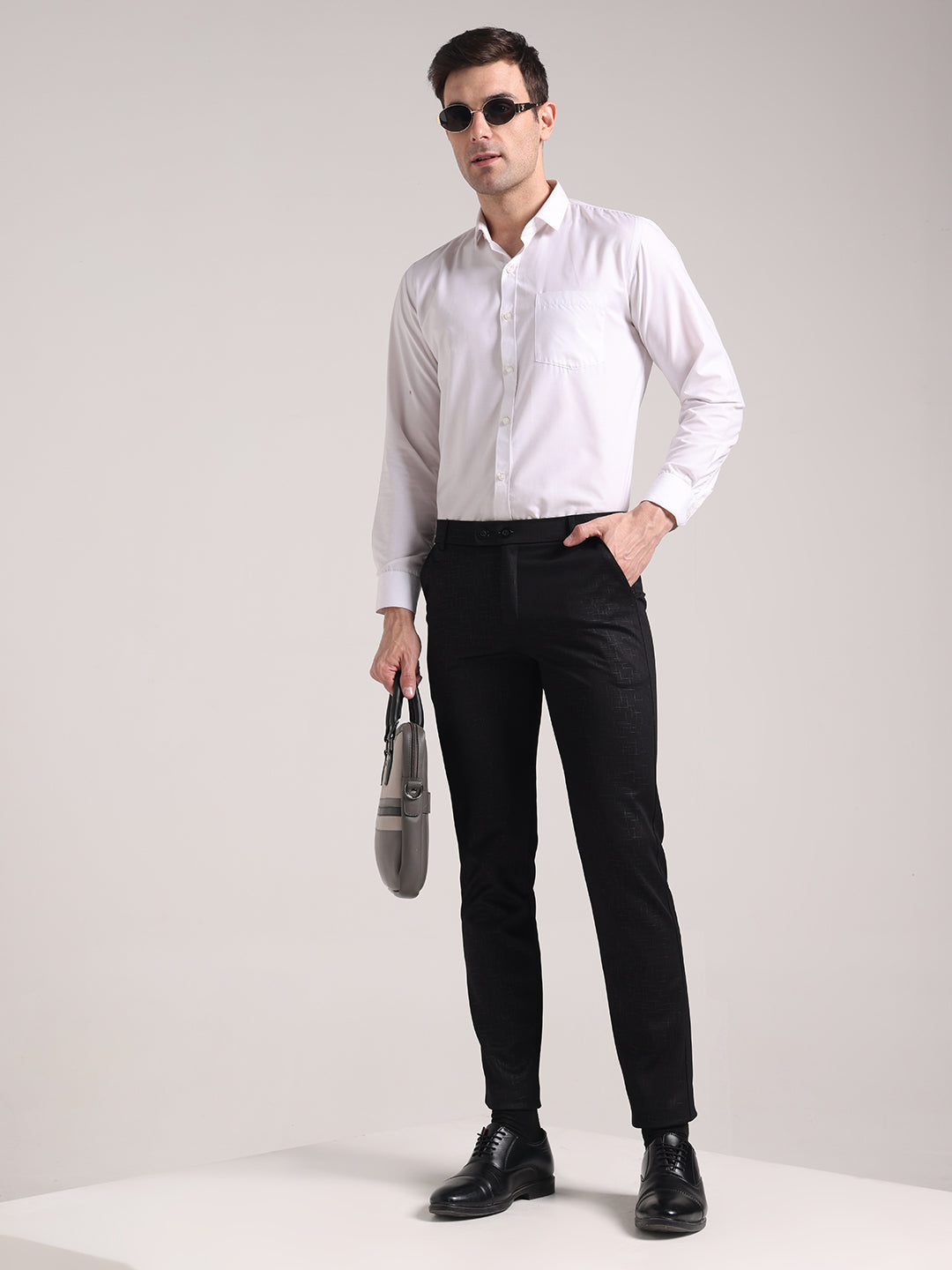 Men's Black Soft Lycra Trouser