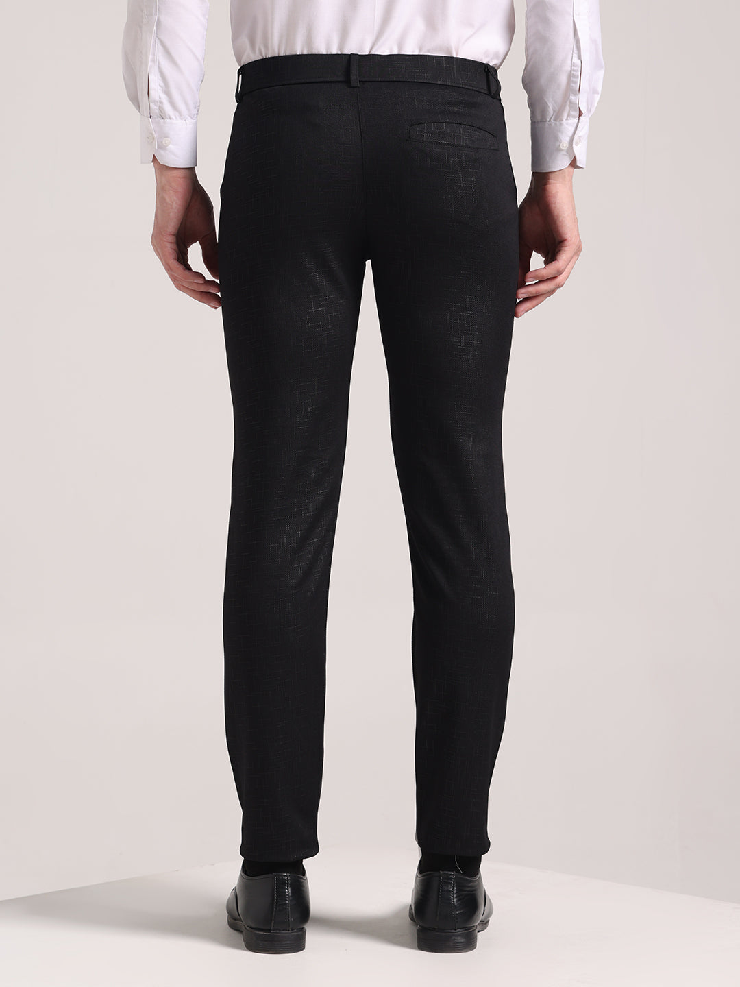Men's Black Soft Lycra Trouser