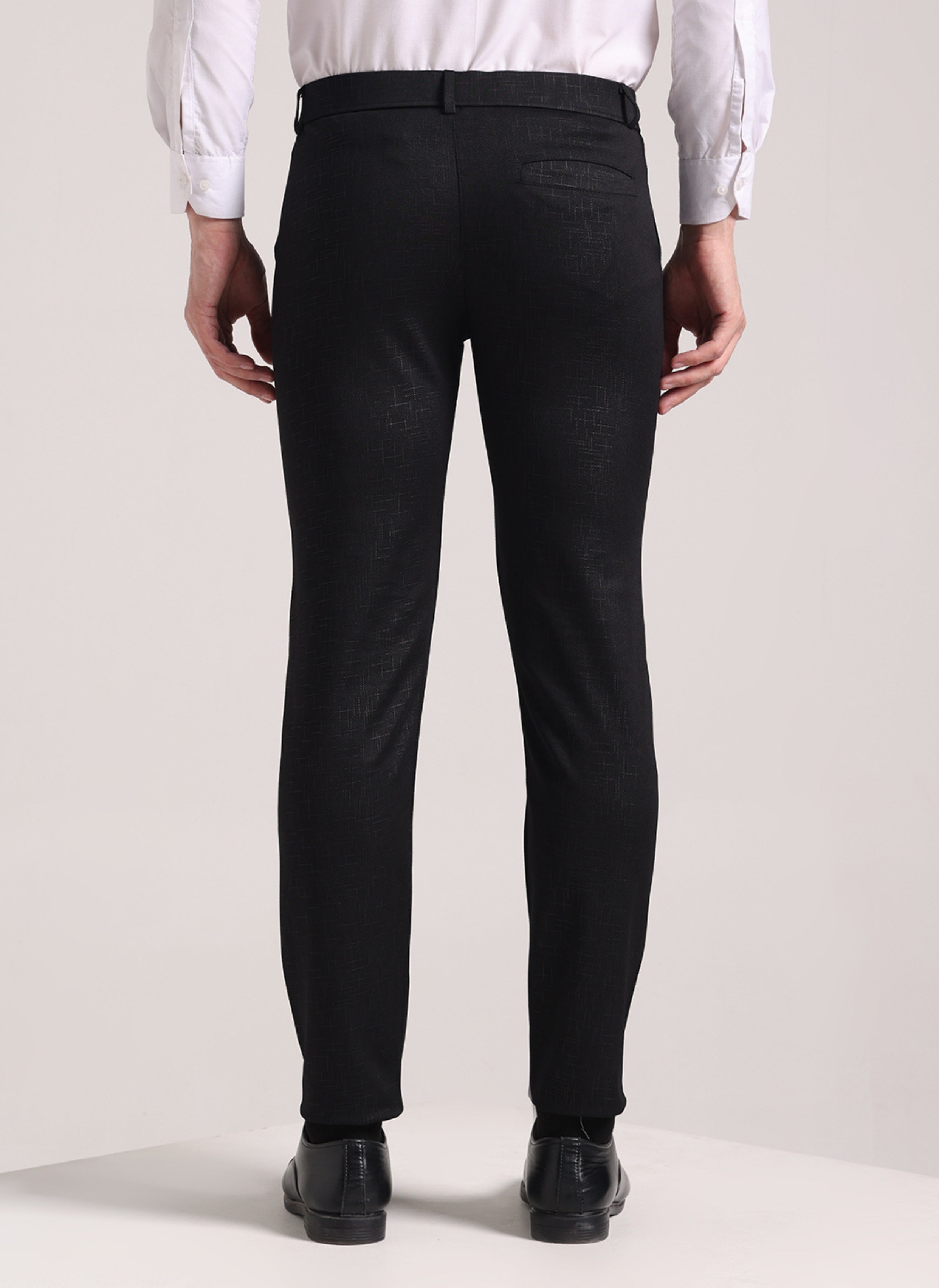 Men's Black Soft Lycra Trouser