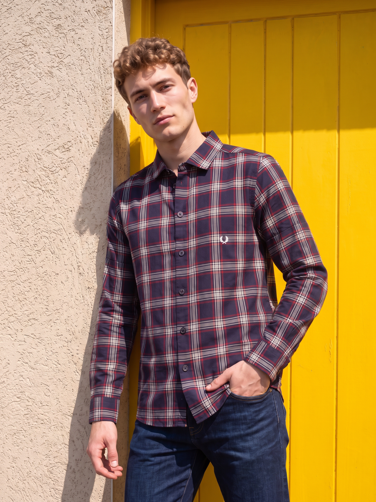 Men's Classic Plaid Long Sleeve Shirt
