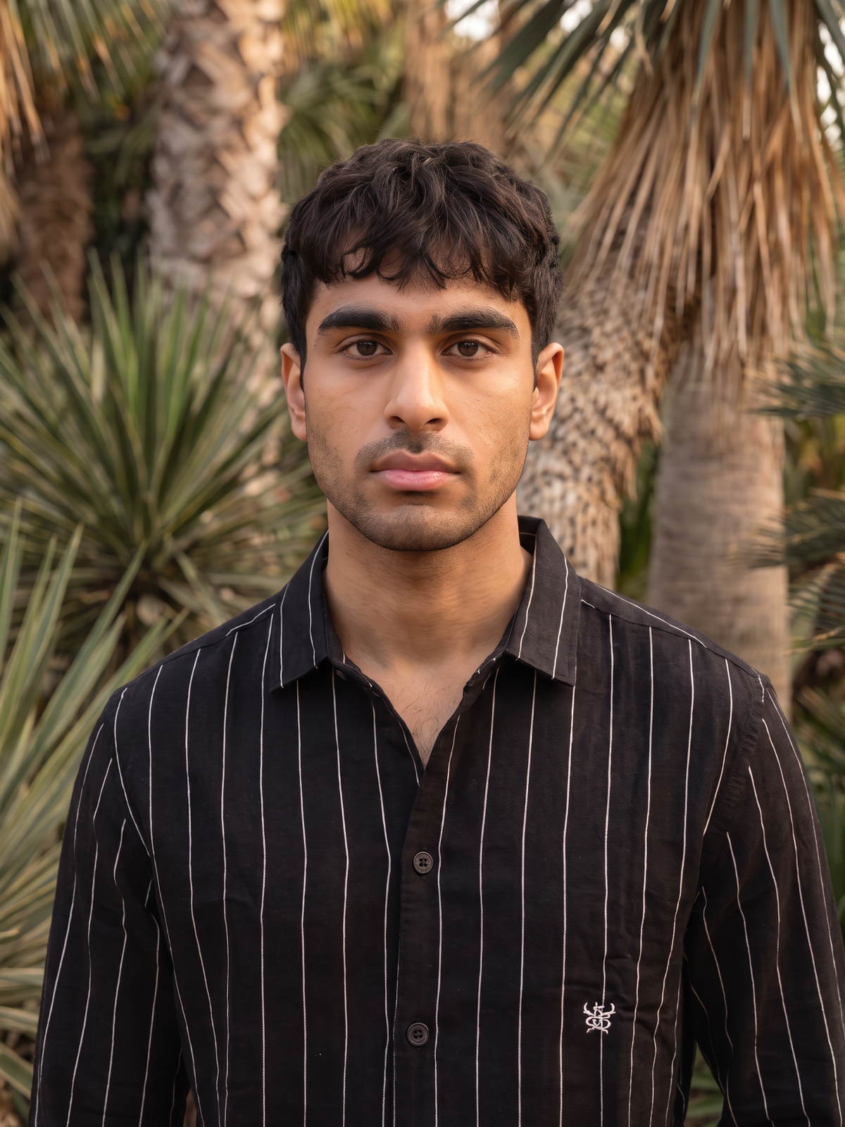 Men's Black Pinstripe Shirt