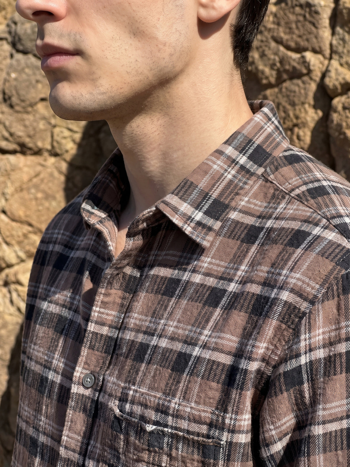 Men's Premium Brown Casual Flannel Shirt