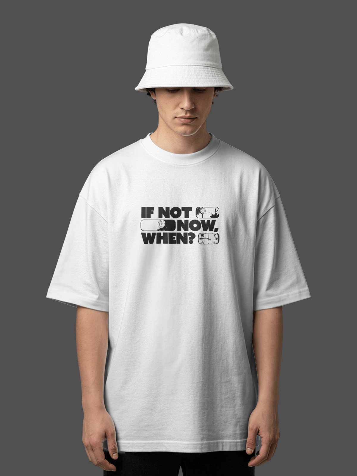 Men’s Graphic Oversized T-Shirt - White