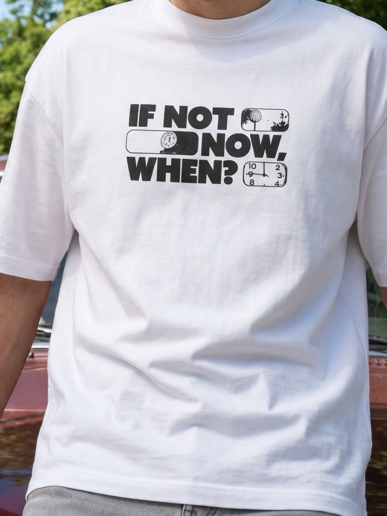 Men’s Graphic Oversized T-Shirt - White