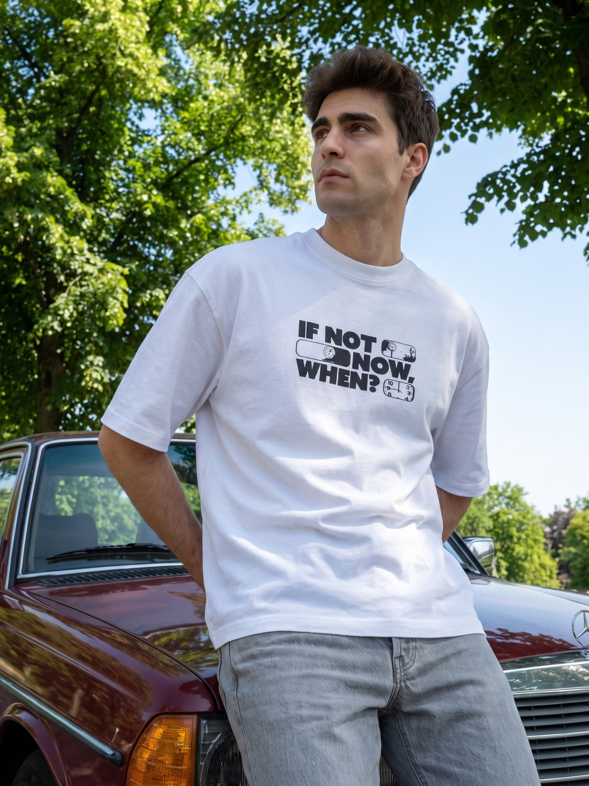 Men’s Graphic Oversized T-Shirt - White