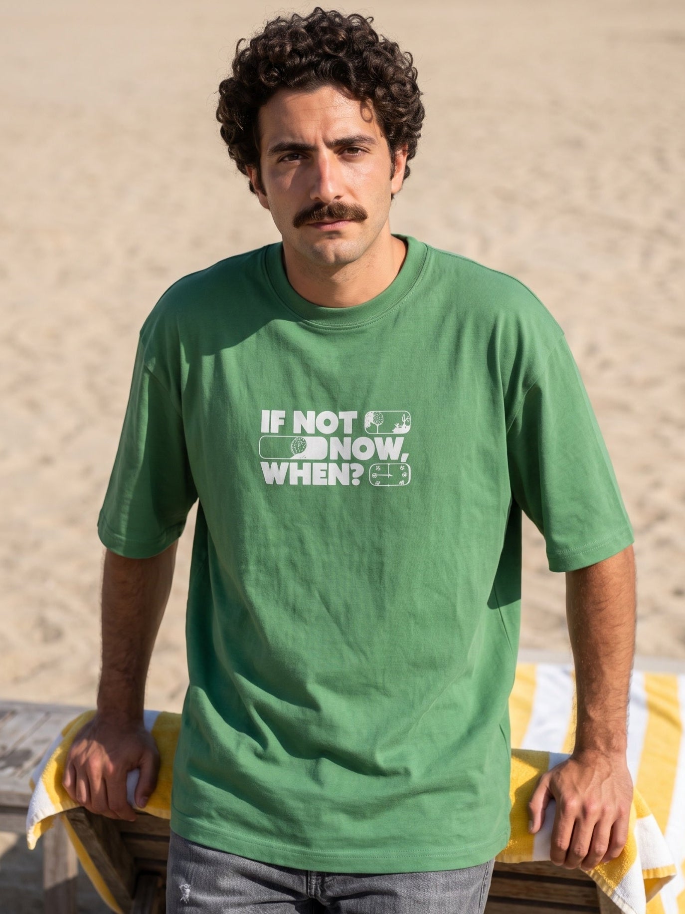 Men’s Graphic Oversized T-Shirt - Pista