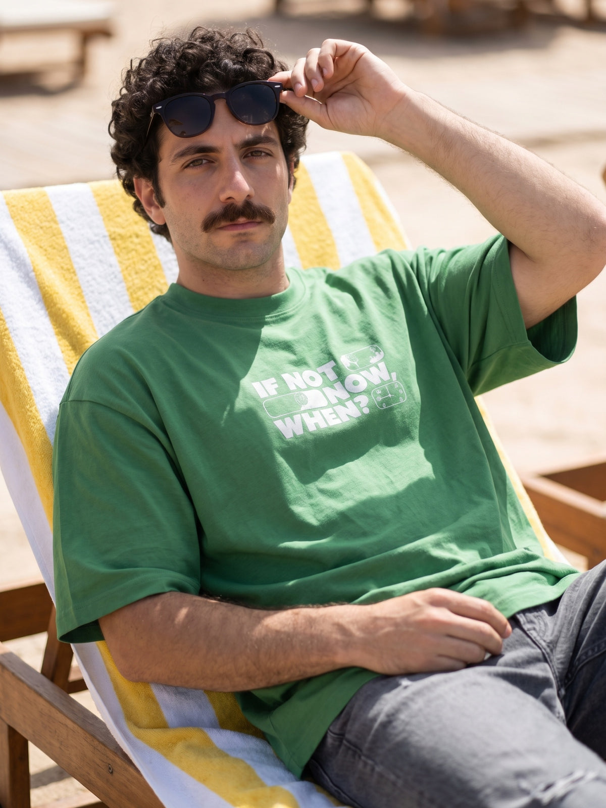 Men’s Graphic Oversized T-Shirt - Pista