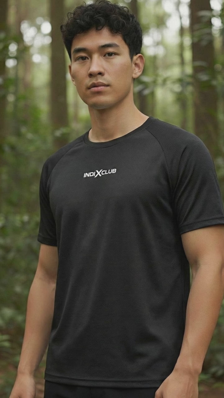 Men’s Black Performance Raglan Training Tee