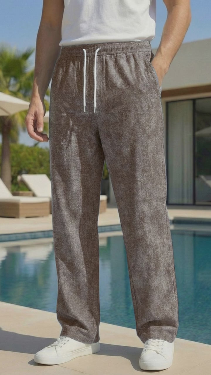 Men’s Coffee Brown Premium Lycra Stretch Leisure Trousers