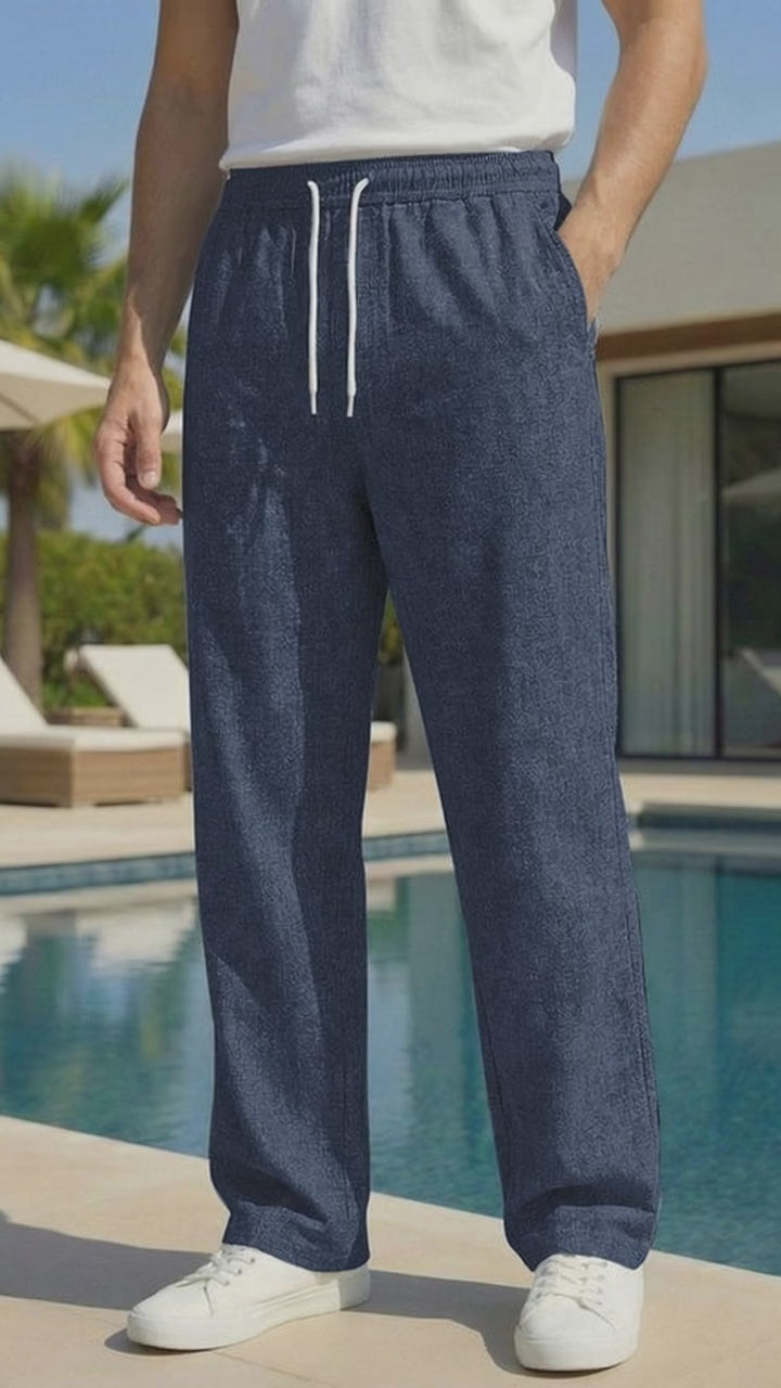 Men’s Indigo Blue Premium Lycra Stretch Leisure Trousers