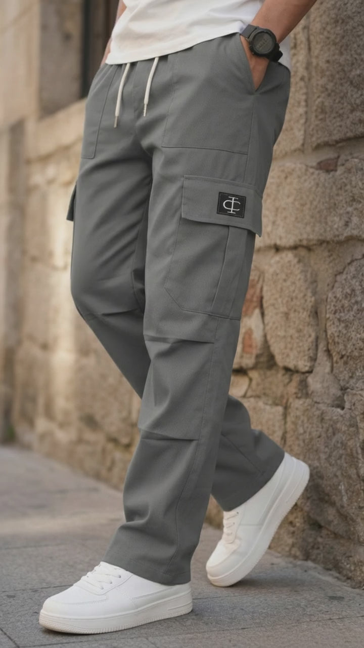 Men’s Graphite Grey Multi-Pocket Cargo Pants
