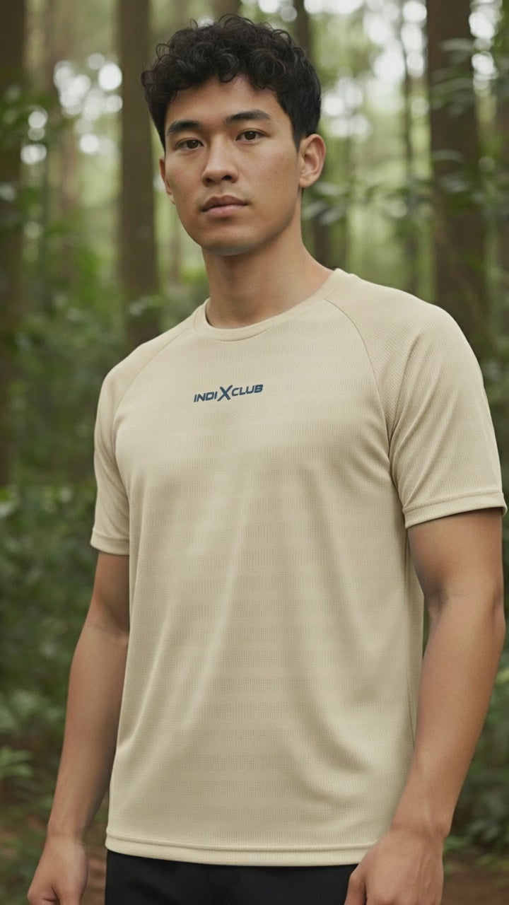 Men’s Cream Performance Raglan Training Tee