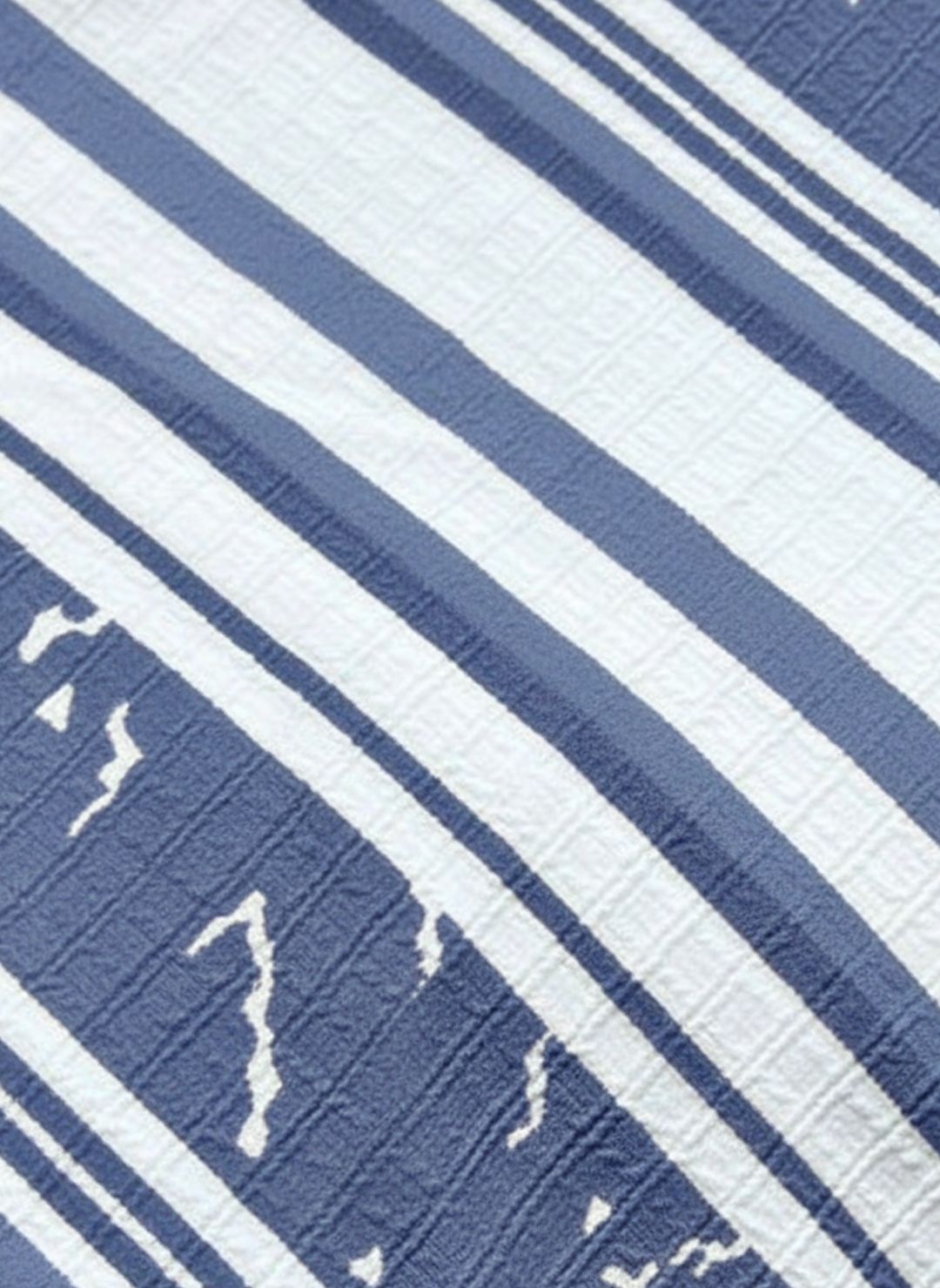 Men's Purple Textured Multi-Color Striped