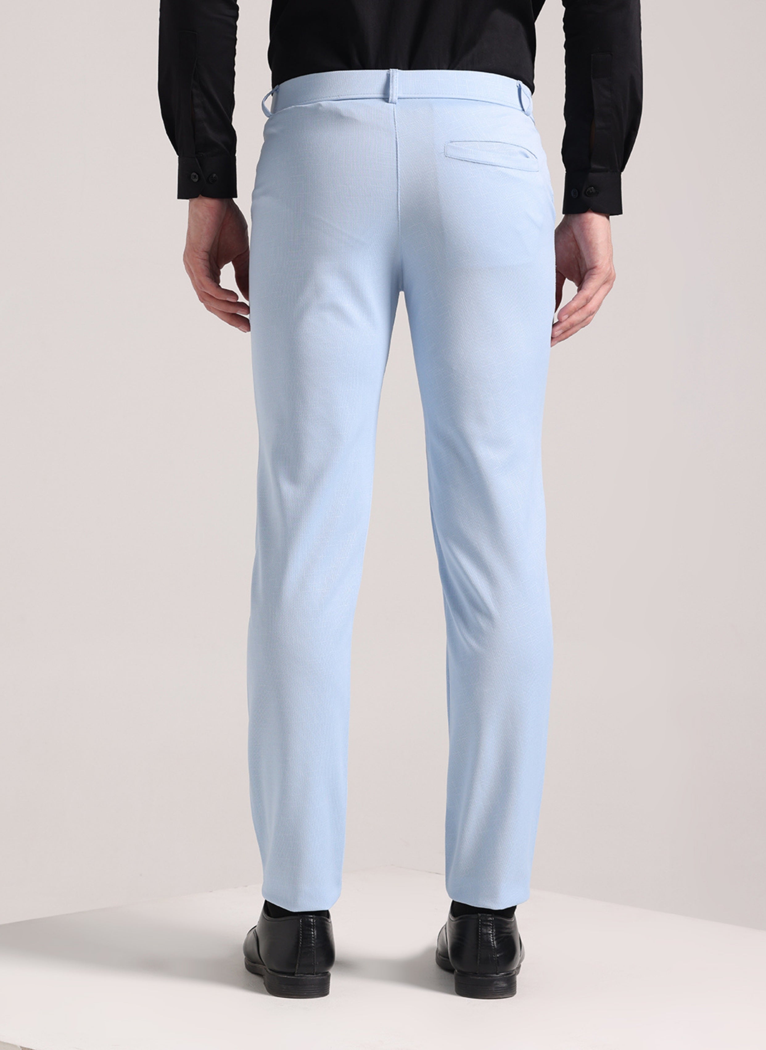 Men's Paceful Blue Soft Lycra Trouser