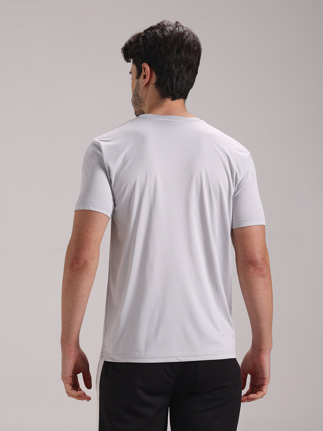 Men's Pale Grey Dri-Fit Sports T-shirt