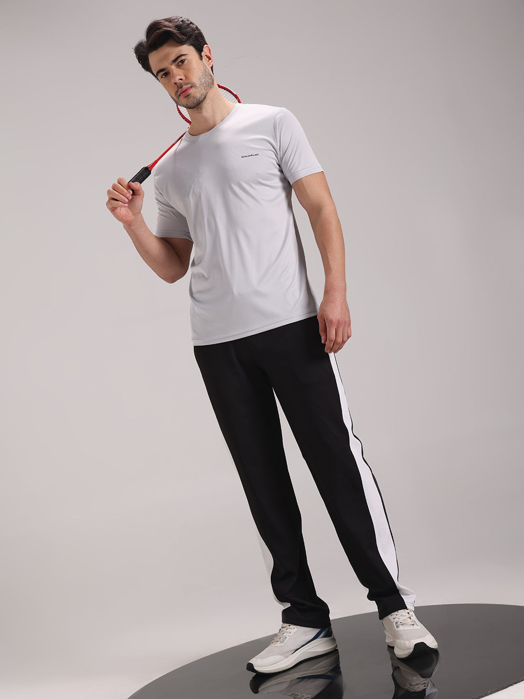 Men's Pale Grey Dri-Fit Sports T-shirt