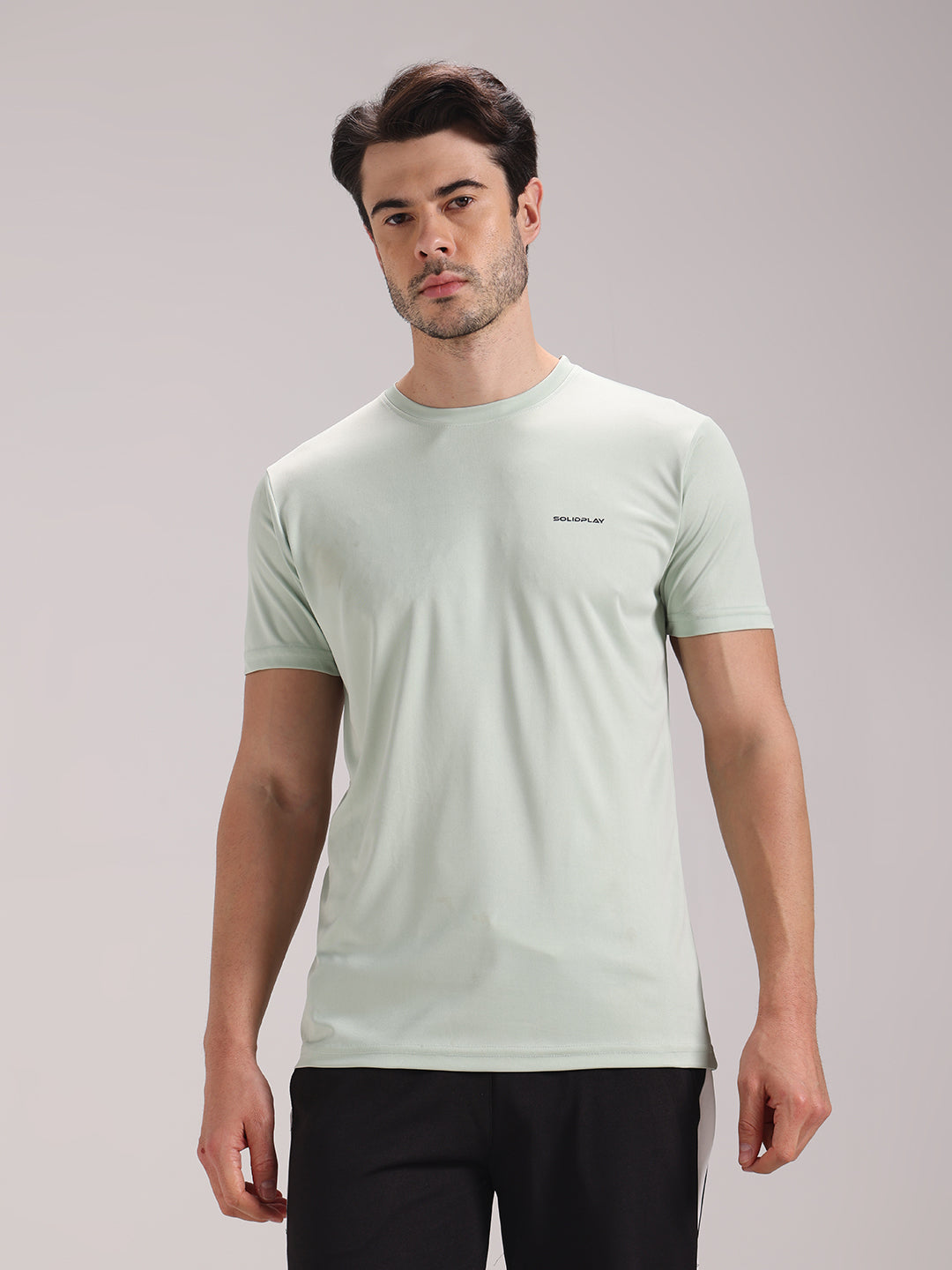 Men's Pastel Green Dri-Fit Sports T-shirt