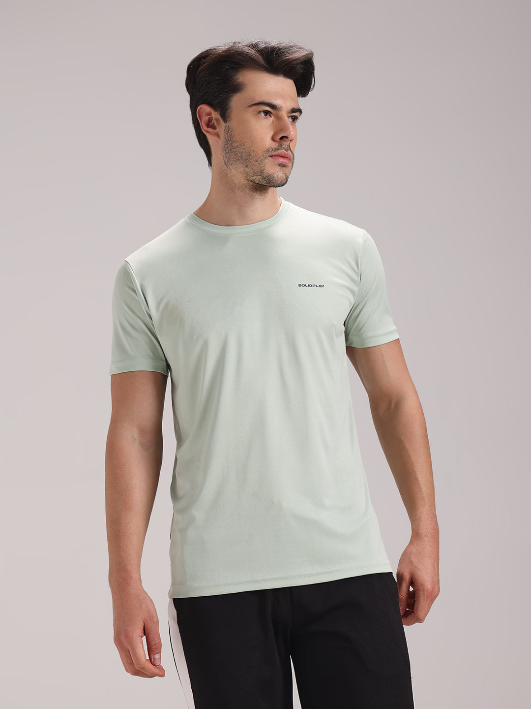 Men's Pastel Green Dri-Fit Sports T-shirt