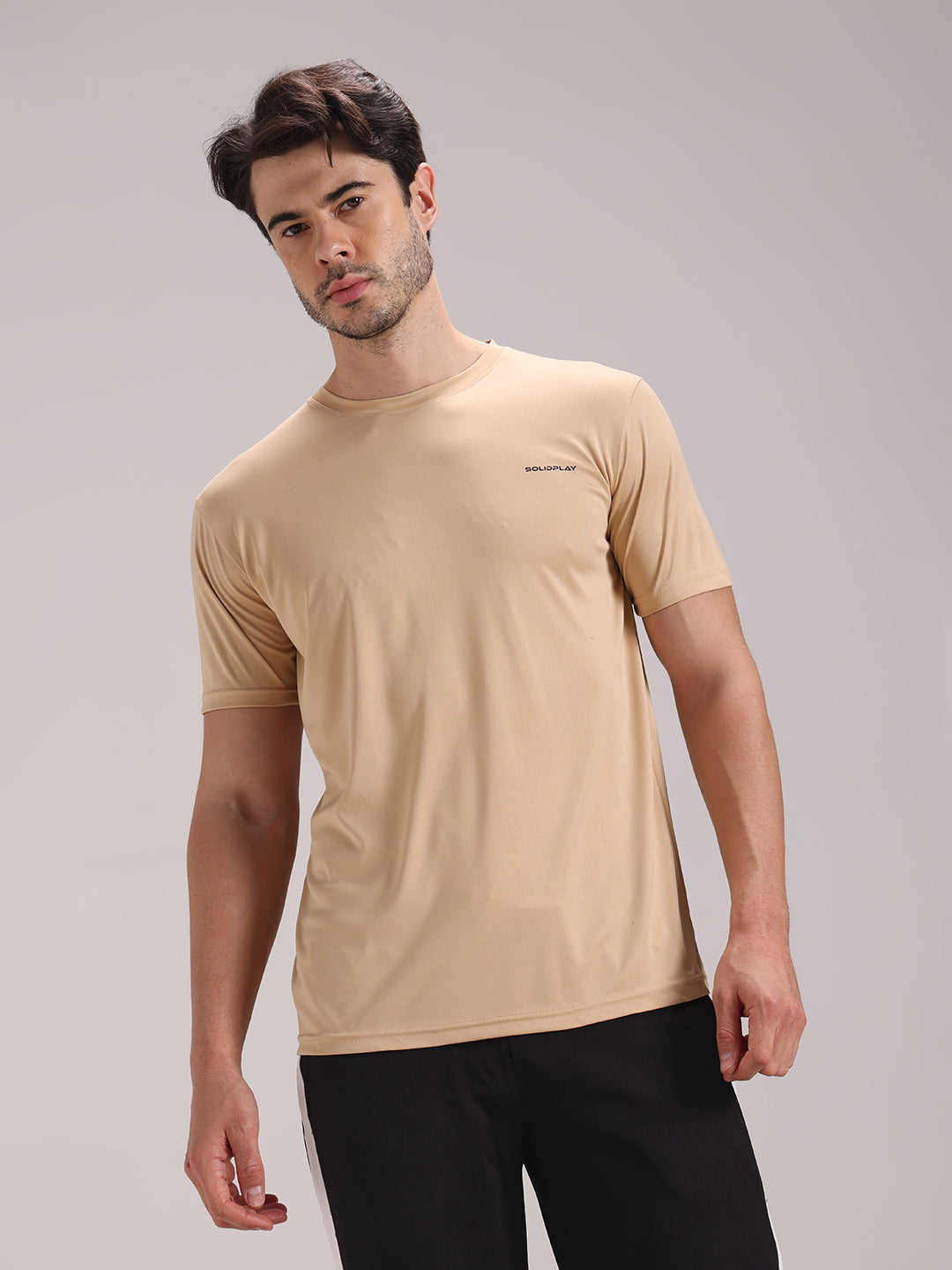 Men's Cream Dri-Fit Sports T-shirt