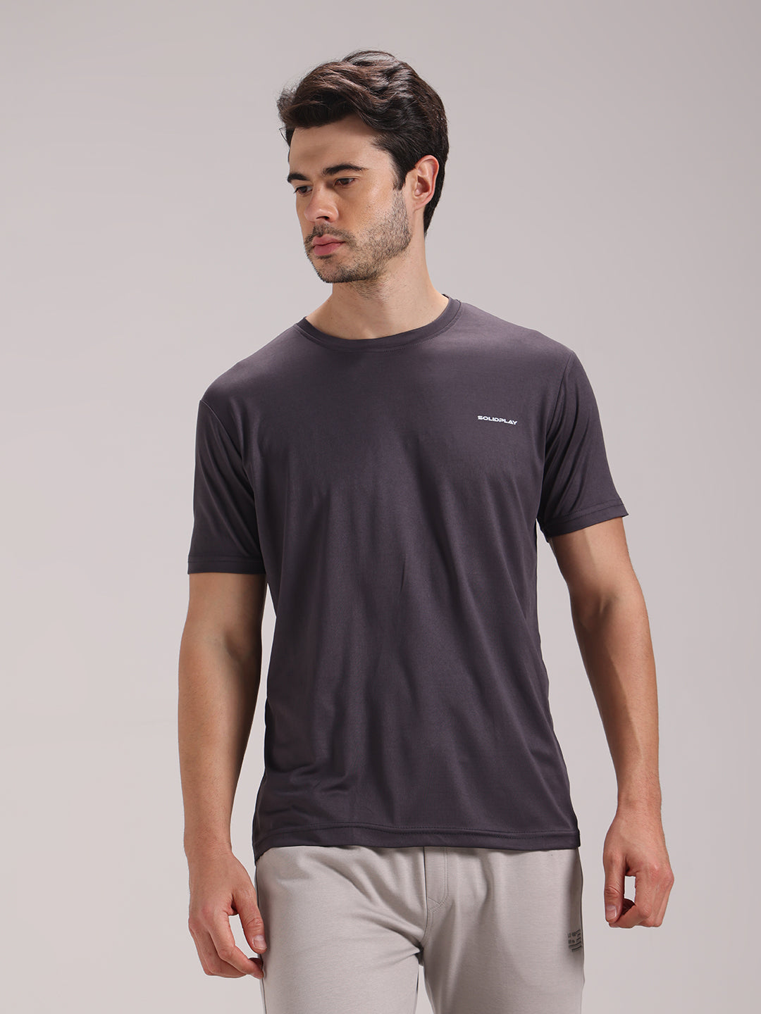 Men's Granite Grey Dri-Fit Sports T-shirt