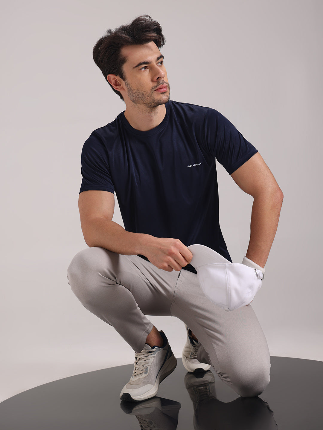 Men's Blue Dri-Fit Sports T-shirt