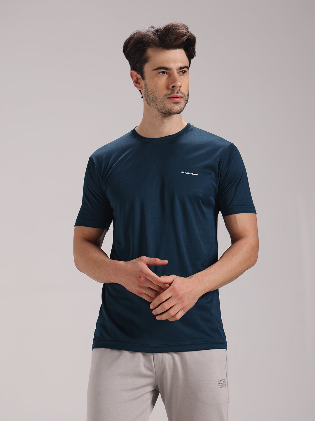 Men's Turquiose Green  Dri-Fit Sports T-shirt