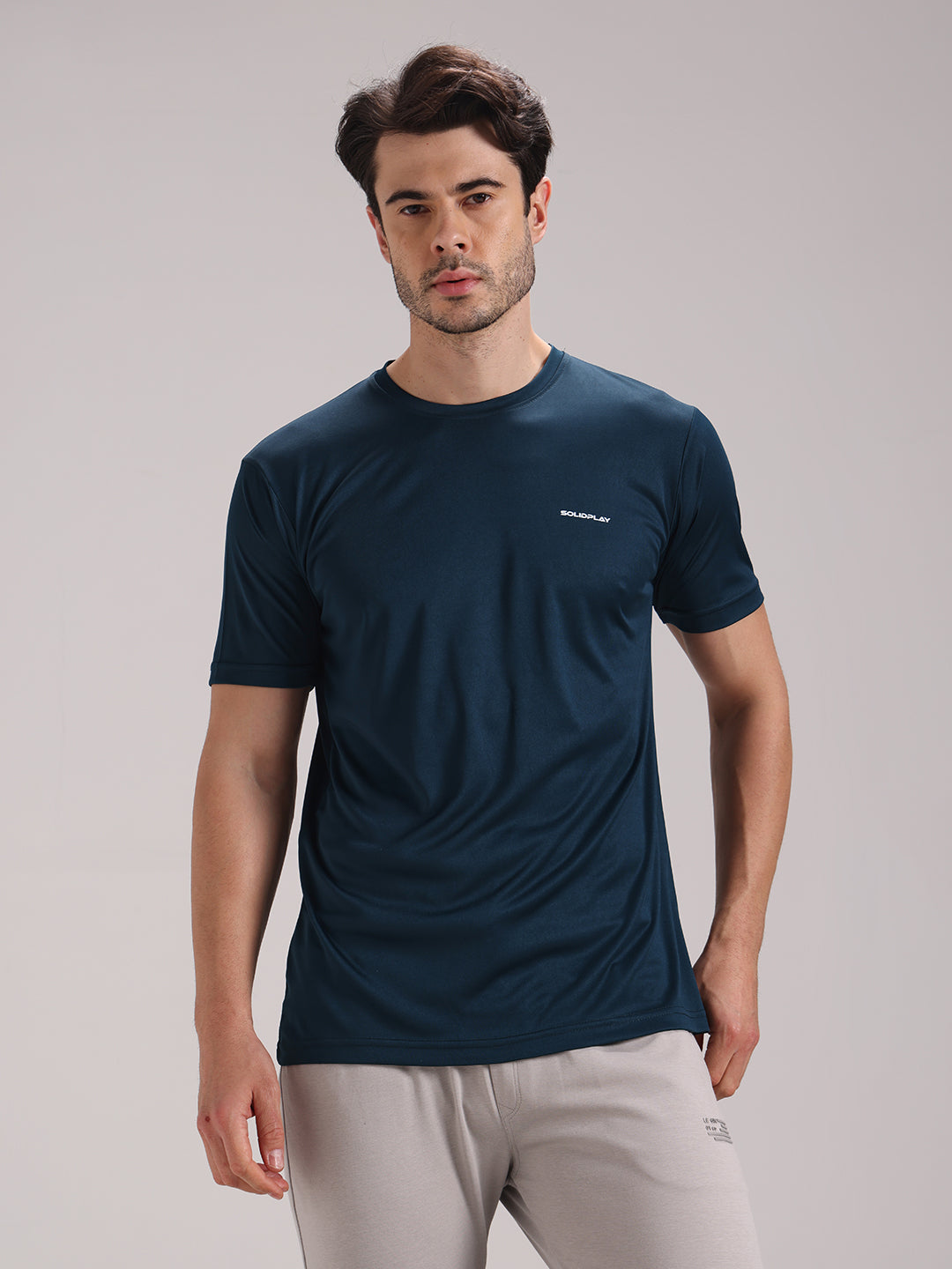 Men's Turquiose Green  Dri-Fit Sports T-shirt