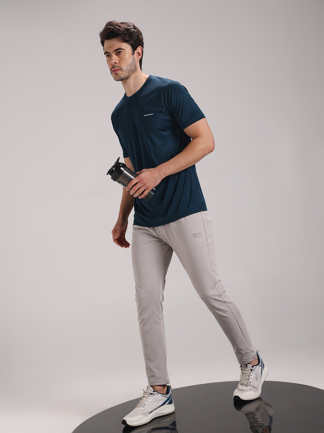 Men's Turquiose Green  Dri-Fit Sports T-shirt