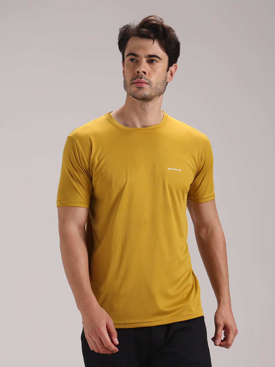 Men's Yellow Dri-Fit Sports T-shirt