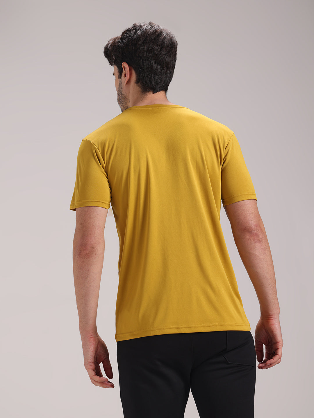 Men's Yellow Dri-Fit Sports T-shirt