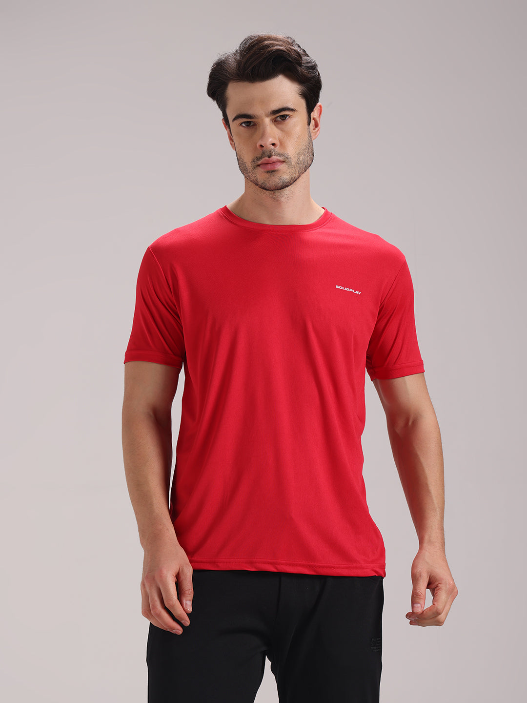 Men's Raspberry Red Dri-Fit Sports T-shirt