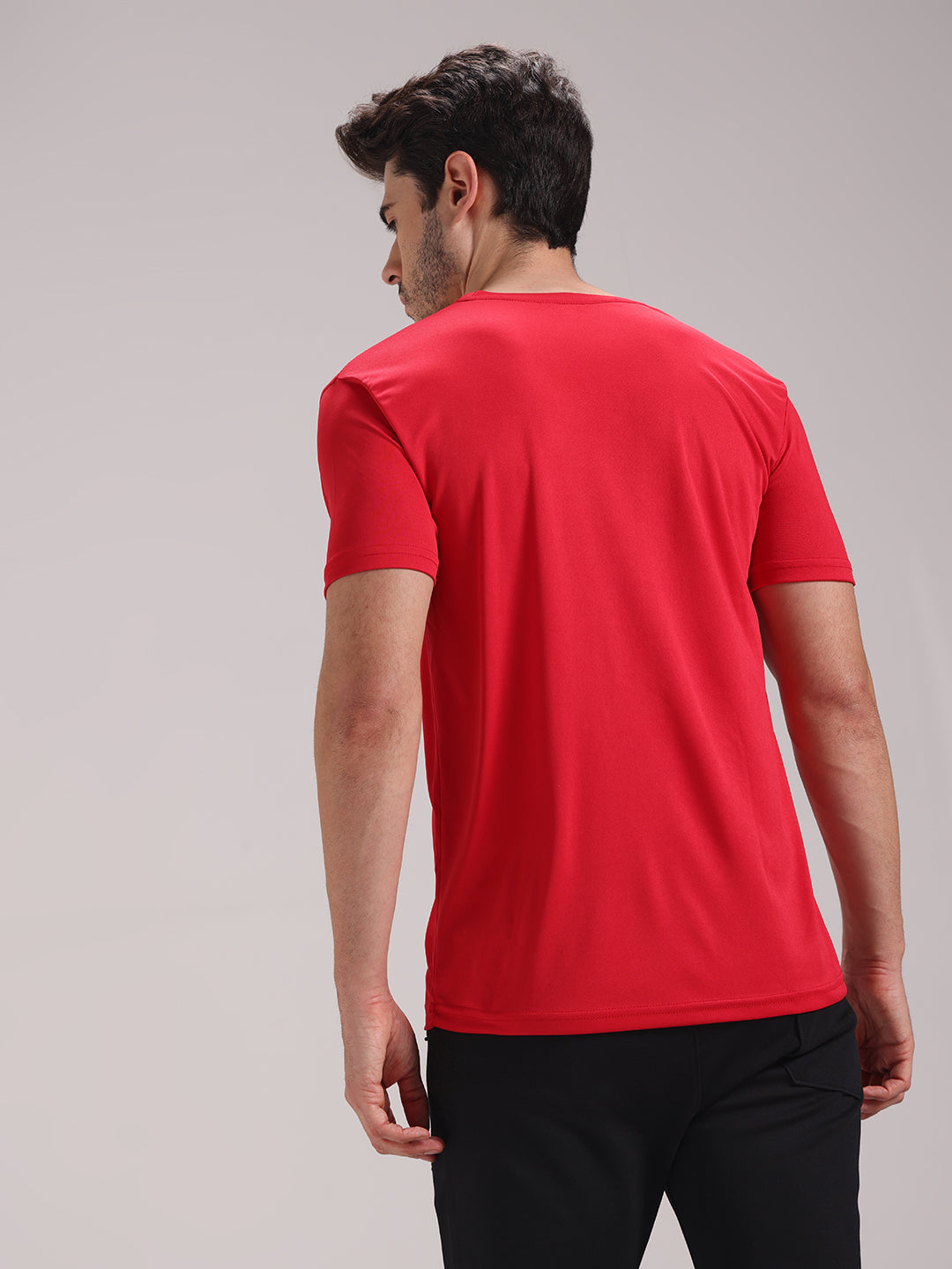 Men's Raspberry Red Dri-Fit Sports T-shirt